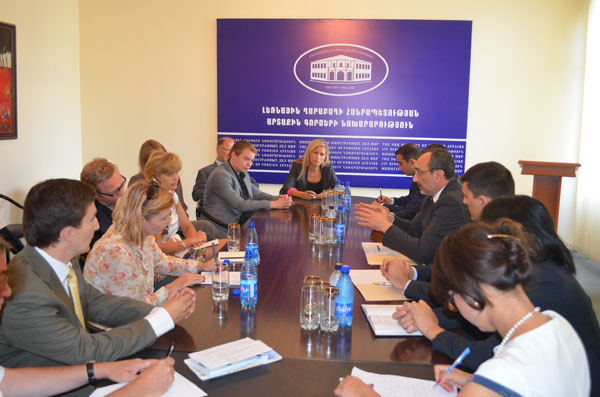The Head of the NKR MFA received a delegation of Danish MPs and journalists