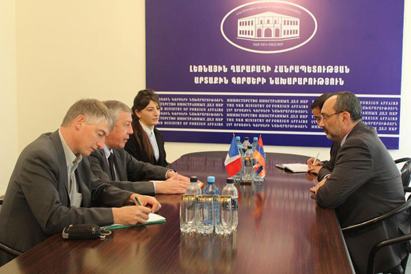 NKR Minister of Foreign Affairs Received the Chairman of the France-Artsakh Friendship Circle