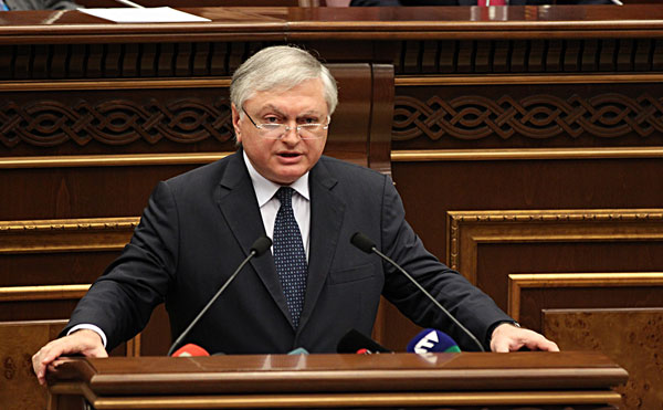 The letter of Foreign Minister  Edward Nalbandian to UN Secretary-General Ban Ki-moon