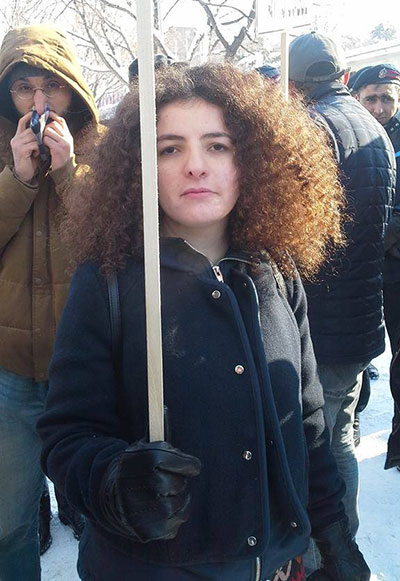 Beaten activist Suzy Gevorgyan is again chased by unidentified persons