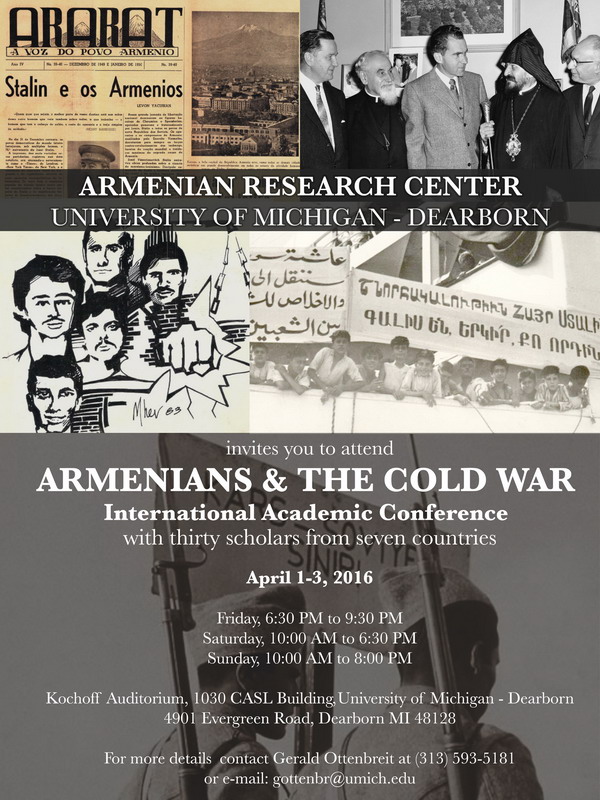 Conference on the “Armenians and the Cold War” at the University of Michigan-Dearborn