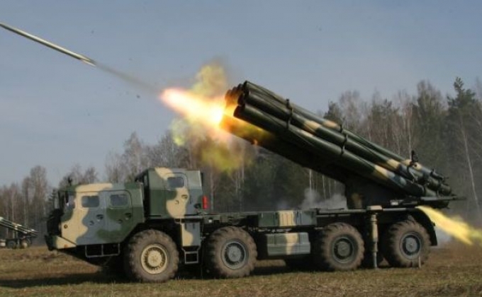 Azerbaijan used the “Smerch” multiple rocket launcher last night