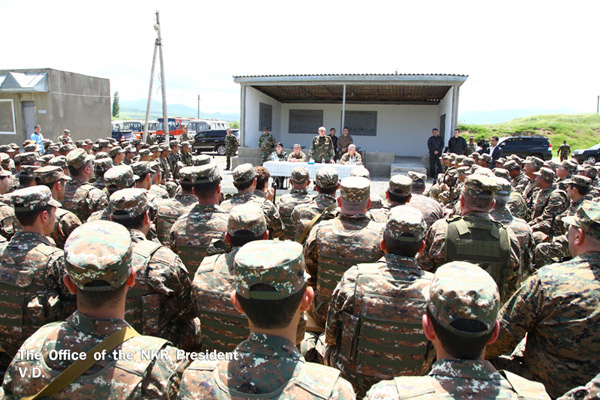 Bako Sahakyan visited one of the Defense Army’s training grounds