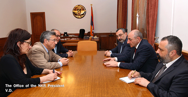 Bako Sahakyan received co-chairman of the Armenian Assembly of America (AAA) Board of Trustees Van Krikorian