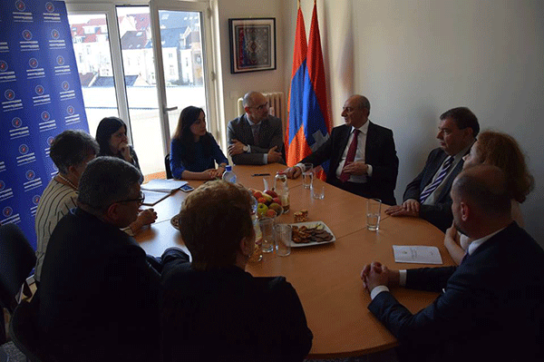 Bako Sahakyan met with European Armenian Federation for Justice and Democracy members