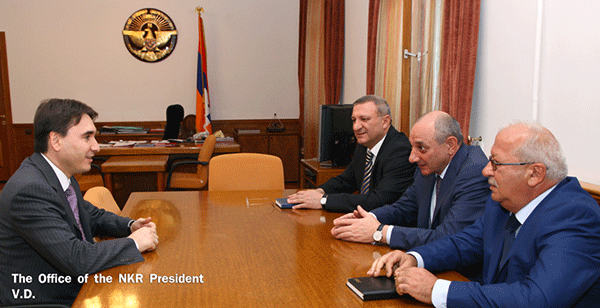 Bako Sahakyan received newly-appointed National Security Secretary of the Republic of Armenia Armen Gevorgyan