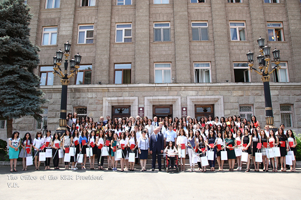 Bako Sahakyan underlined that the development of education and science was at the spotlight in Artsakh