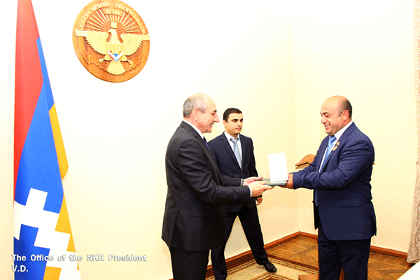 Bako Sahakyan received philanthropist Karen Khachatryan