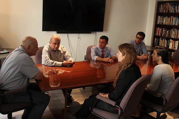 Smithsonian Guest Scholar from Armenia Dr. Marutyan Speaks with Armenian Assembly Interns