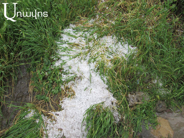 Hailstorm causes significant damages in Aragatsotn Province, Armenia