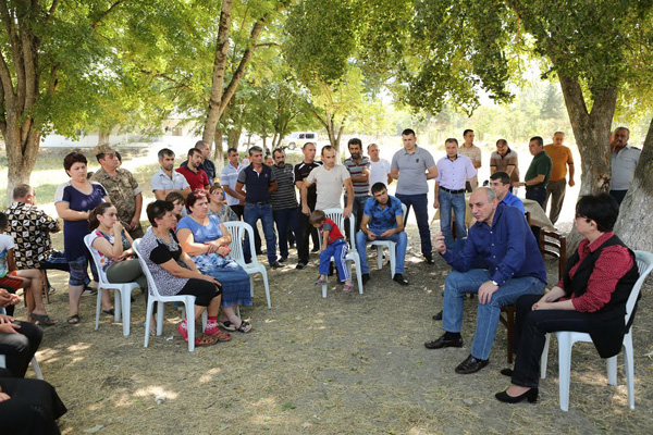 Bako Sahakyan met with the Talish residents,  who had left their houses