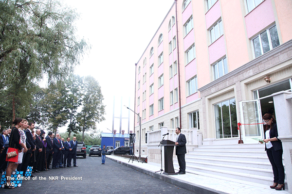 Bako Sahakyan partook in the town of Shoushi at a solemn opening ceremony of a new modern dormitory