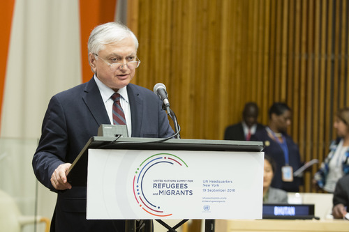 Statement by Edward Nalbandian at the High-level Meeting of the United Nations General Assembly to Address Large Movements of Refugees and Migrants