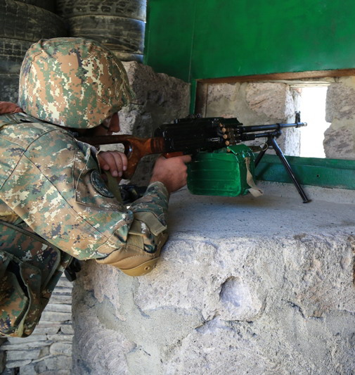 Azerbaijani forces fired 1100 shots toward the Armenian positions. NKR Defense Army