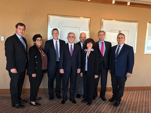 President Meets With Members of Board of Directors of the Armenian Assembly of America in New York