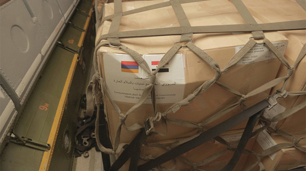 2nd plane with humanitarian aid leaves for Syria from Yerevan