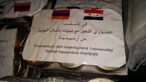 Armenia delivers humanitarian aid to Syria