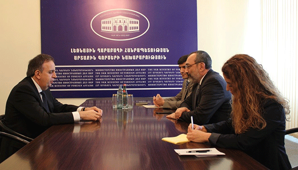 NKR Foreign Minister Received Deputy Foreign Minister of the Republic of Armenia