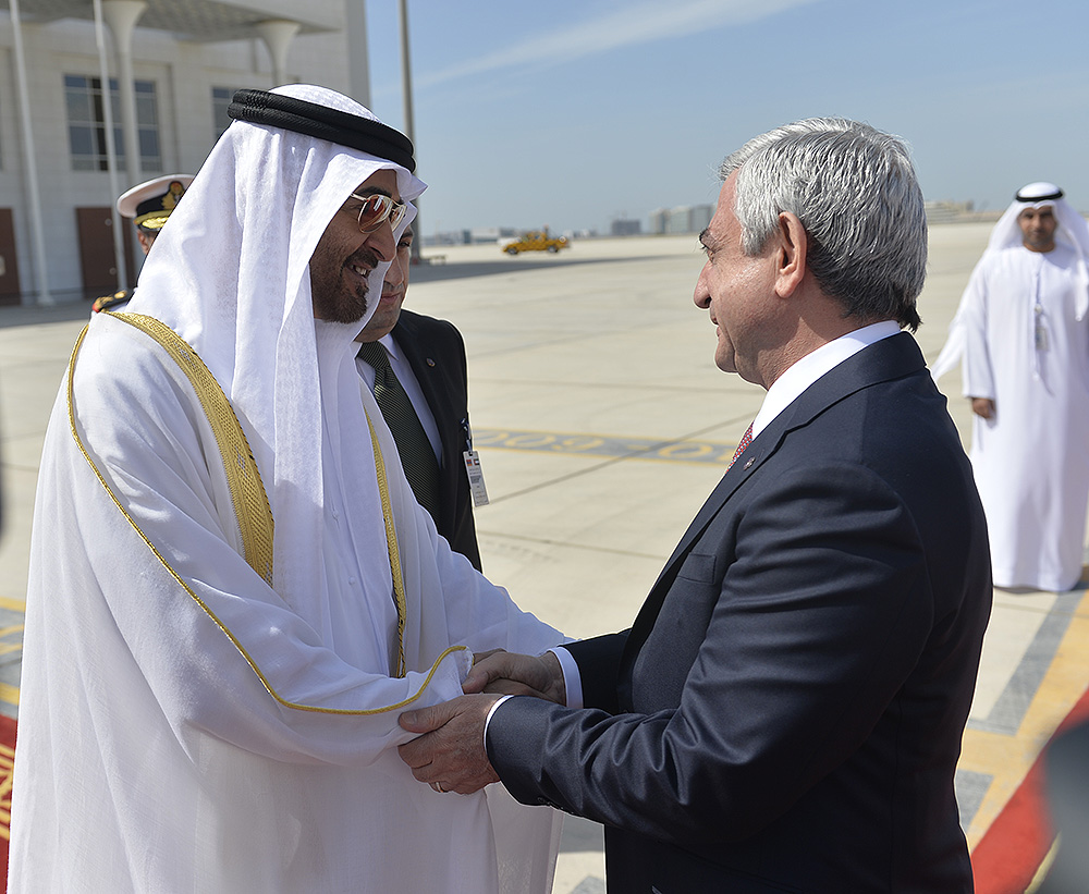 President Serzh Sargsyan met with the crown prince of Abu Dhabi, Sheikh Mohammed bin Zayed bin Sultan Al-Nahyan