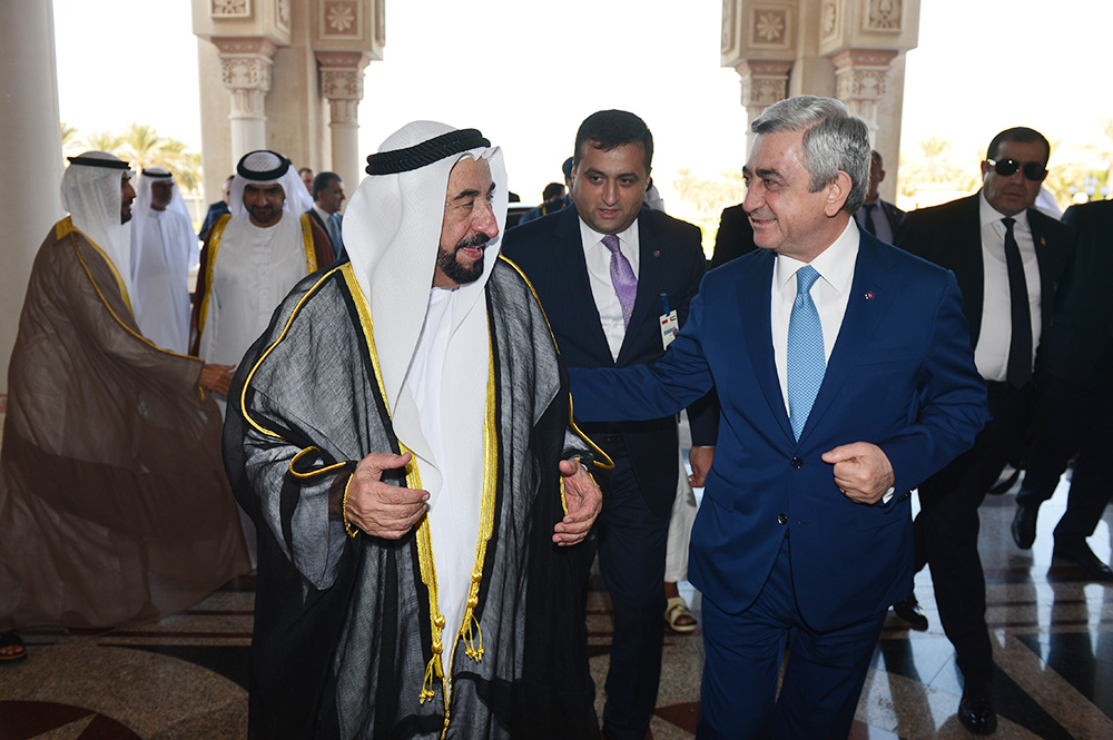 President Serzh Sargsyan met with the Emir of Sharjah Sheikh Doctor Sultan bin Muhammad Al-Qasimi