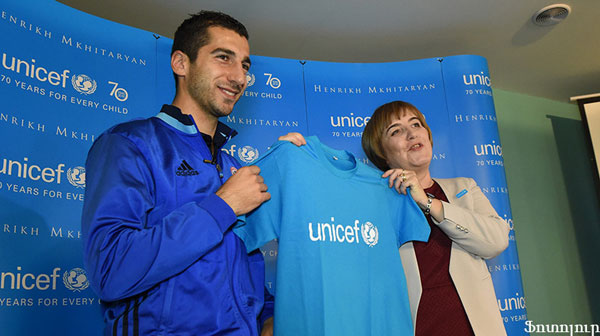 Henrikh Mkhitaryan becomes UNICEFF Goodwill Ambassador