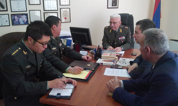 Military Attaché of China in Armenia visits The National Defense Research University, MoD, RA