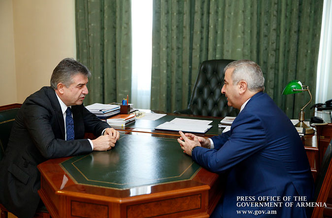 Prime Minister Karen Karapetyan Meets NKR NA Speaker Ashot Ghulyan