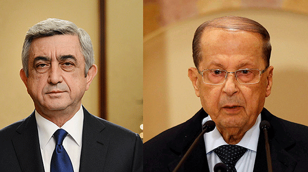 President Sargsyan congratulated Michel Aoun on his election as President of Lebanon