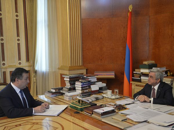 Serzh Sargsyan discussed with Armen Amirian new initiatives of the ministry