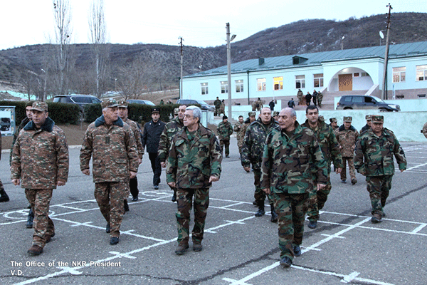 Bako Sahakyan and Serzh Sargsyan visited a number of military units located in the southern and south-eastern regions of the republic