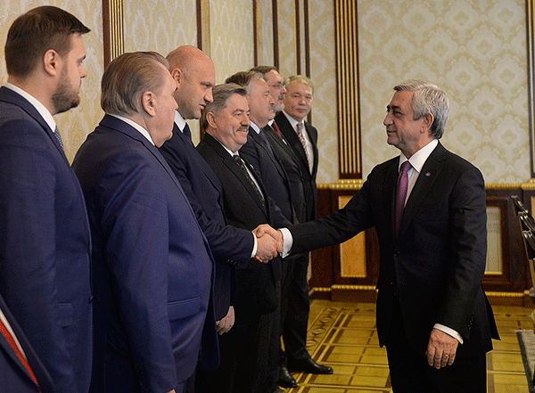 President Serzh Sargsyan received delegation of the RF State Duma