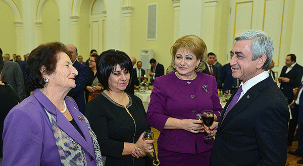 President invited a holiday reception for the representatives of the business community of Armenia