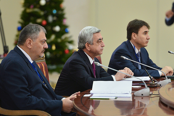 President Serzh Sargsyan is taking part at the session of the Supreme Eurasian Economic Council held in Saint Petersburg