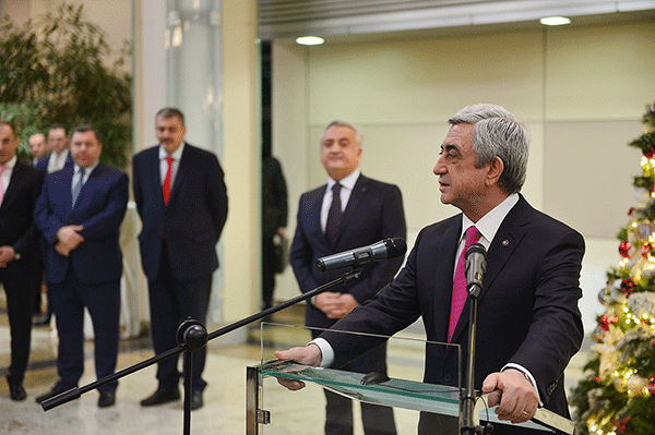 President participated at the reception held at the Central Bank on the occasion of New Year and Holy Christmas