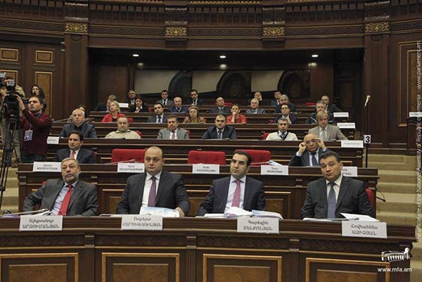 Deputy Foreign Minister Harutyunyan participated in the parliamentary hearings in the National Assembly