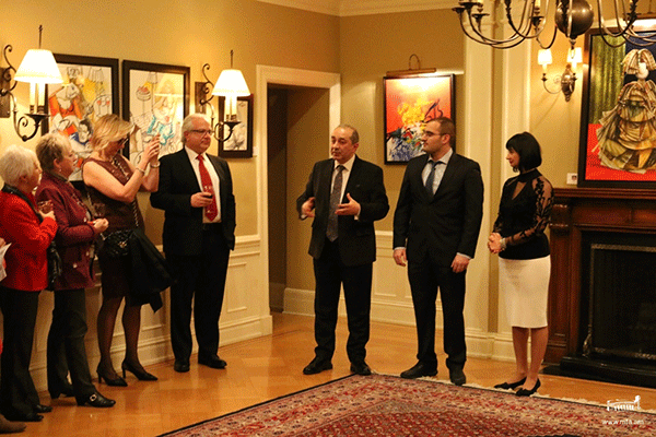 Opening of an exhibition at the Embassy of the Republic of Armenia to Canada, dedicated to the 25th Anniversary of Independence of the Republic of Armenia