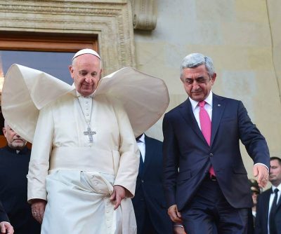 President Serzh Sargsyan sent a congratulatory message to Pope Francis