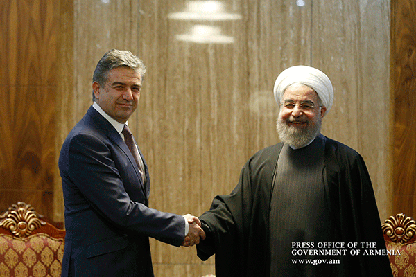 RA Prime Minister Karen Karapetyan Meets with IRI President Hassan Rouhani