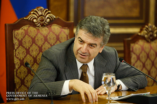 Prime Minister Karen Karapetyan to Leave for Moscow