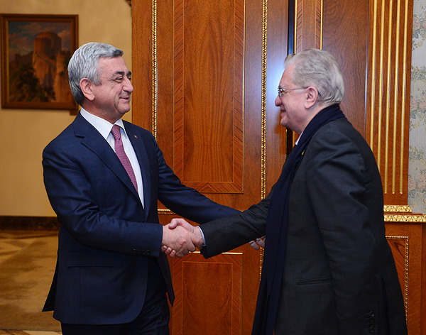 President Serzh Sargsyan received the Director General of the Russian State Hermitage Museum Mikhail Piotrovski