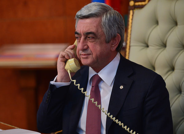 President Serzh Sargsyan had a phone conversation with the US Vice President Elect Mike Pence