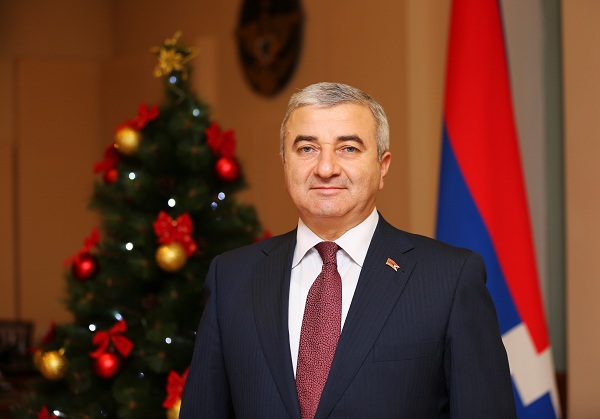 President of National Assembly of Artsakh Republic Ashot Ghulyan congratulates Ara Babloyan on being elected RA NA President