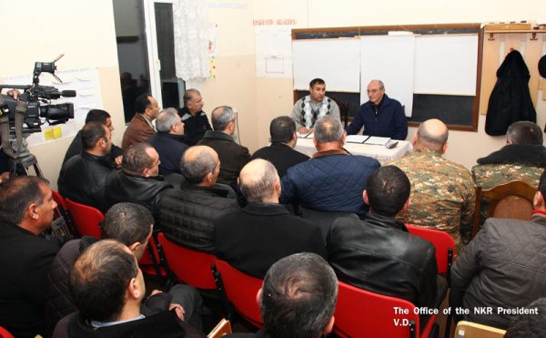Bako Sahakyan visited the village of Eghegnot in the Shahoumyan region