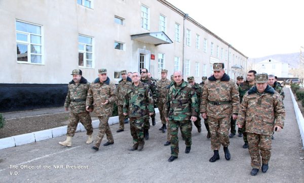 Bako Sahakyan and Serzh Sargsyan visited a number of military units