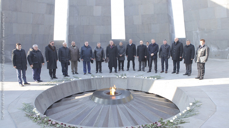 Russia’s State Duma delegation paid tribute to victims of Armenian Genocide