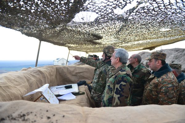 President of Armenia and NKR visited defense positions located near Mataghis and Talish