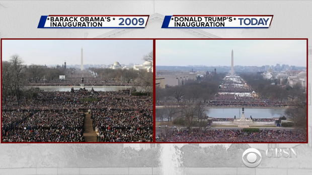 President Trump’s inauguration crowd was smaller than Obama’s