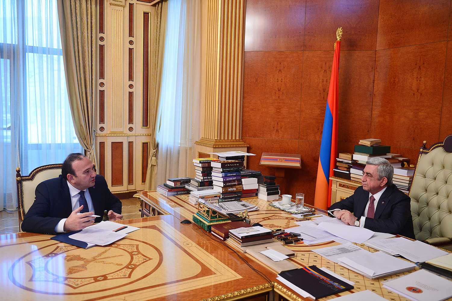 Levon Mkrtchyan reported to President Sargsyan on works and programs carried out