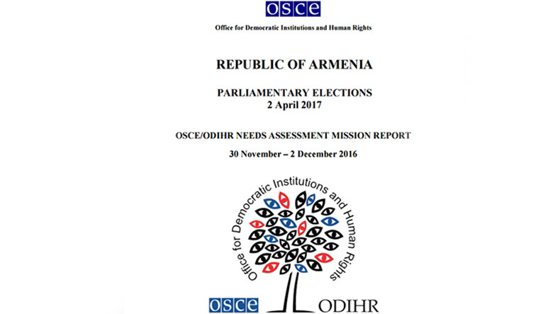 ODIHR report states Electoral Code of Armenia addressed many previous recommendations