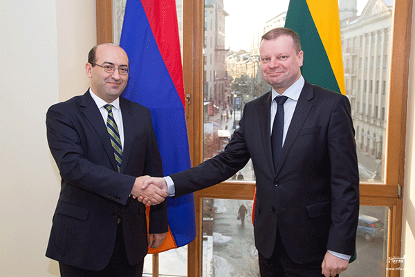 Ambassador Mkrtchyan’s meeting with Lithuania’s Prime Minister  Saulius Skvernelis